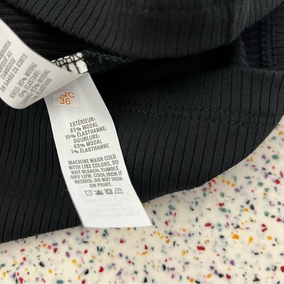NWT Aerie OFFLINE Ribbed Tank Top Black Modal Women’s Size L - Picture 8 of 8